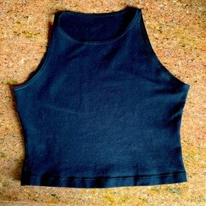 American apparel black crop top